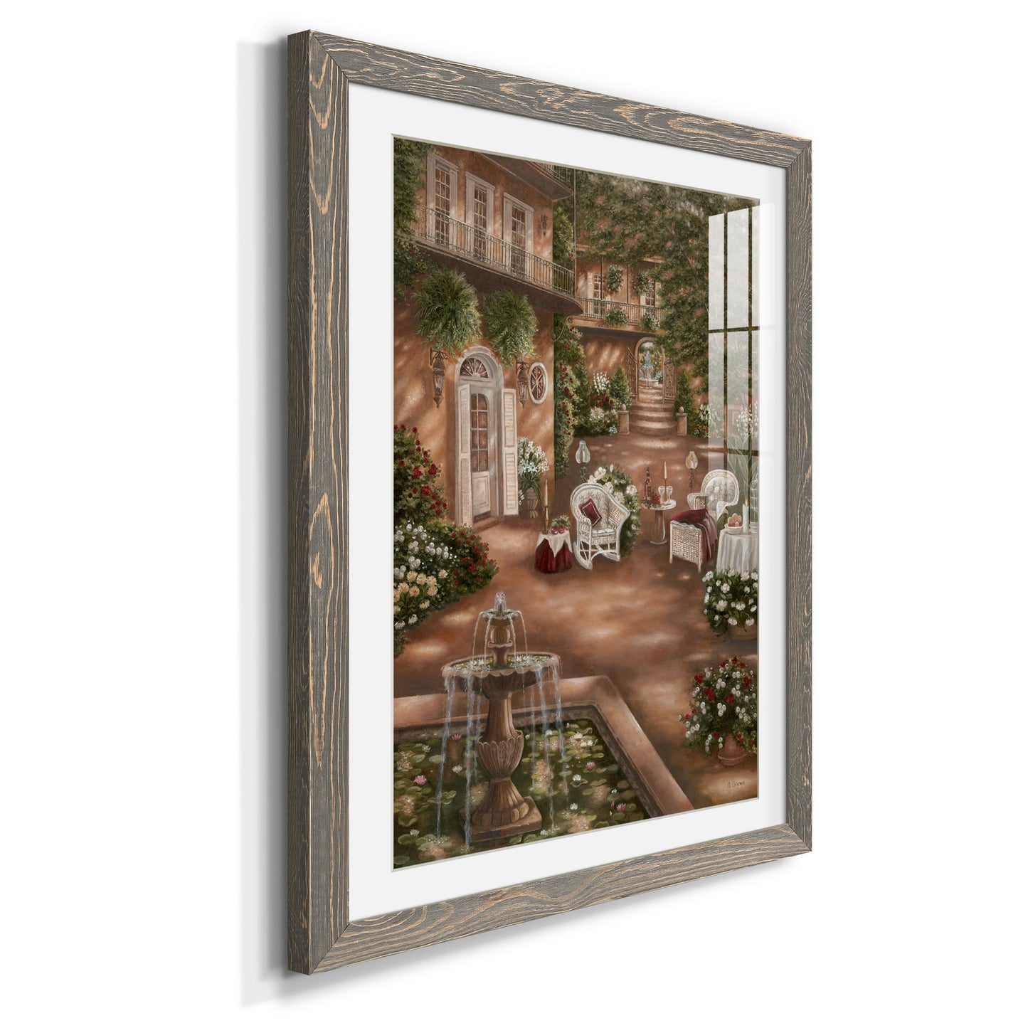 Evening Cocktails I - Premium Framed Print - Distressed Barnwood Frame - Ready to Hang