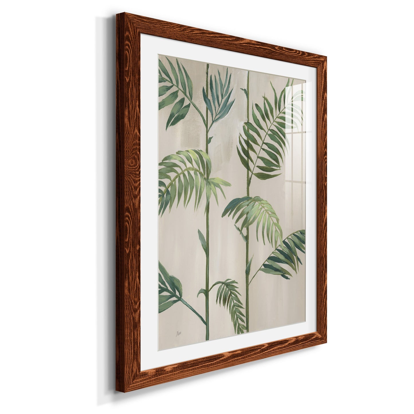 Modern Fronds I - Premium Framed Print - Distressed Barnwood Frame - Ready to Hang