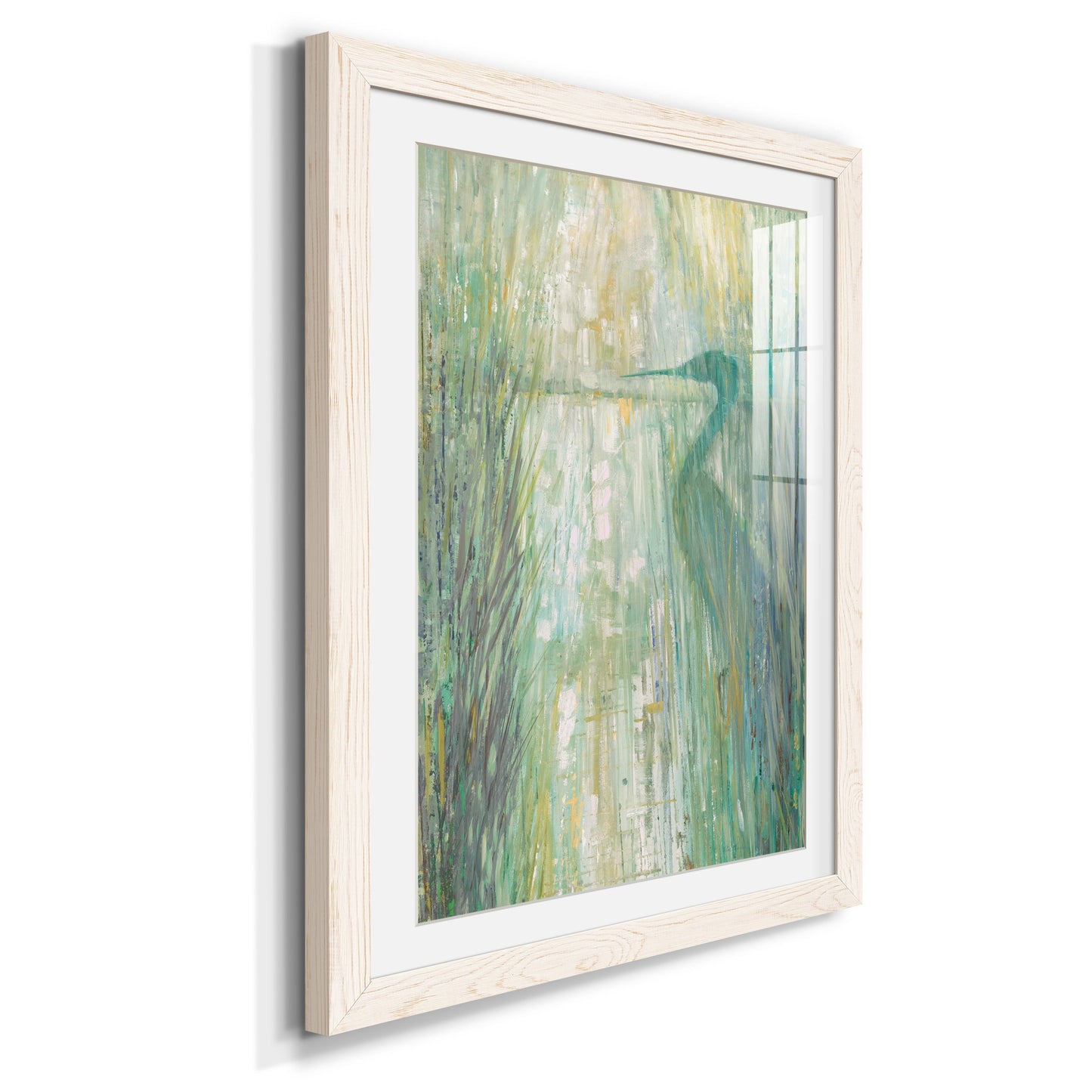 Morning Egret II - Premium Framed Print - Distressed Barnwood Frame - Ready to Hang