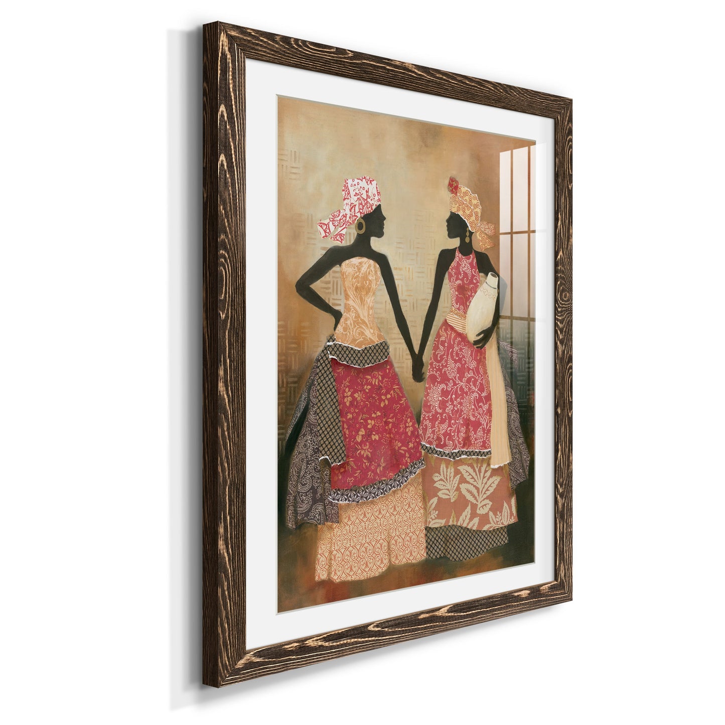 Village Women I - Premium Framed Print - Distressed Barnwood Frame - Ready to Hang