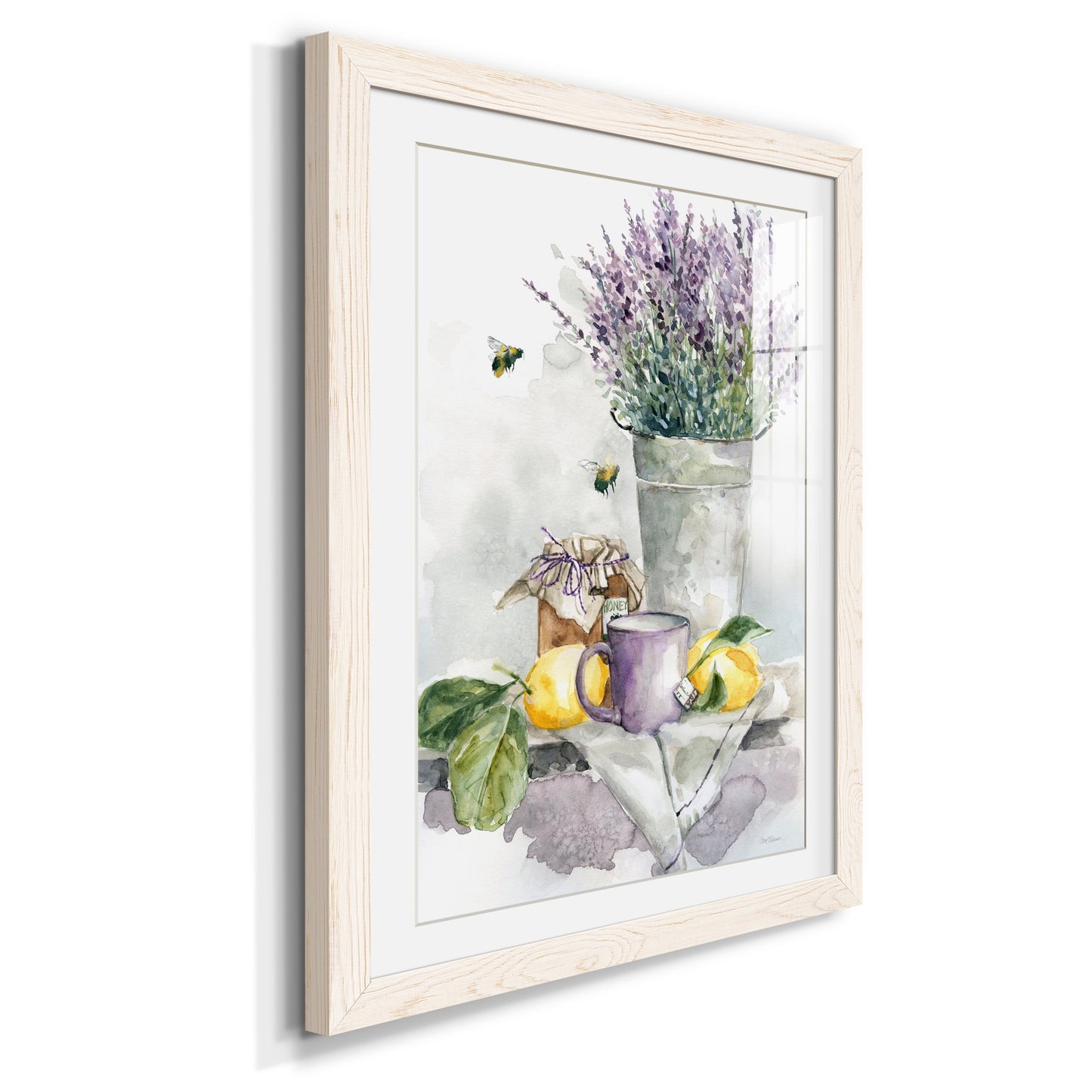 Lavender Lemon and Honey Tea - Premium Framed Print - Distressed Barnwood Frame - Ready to Hang