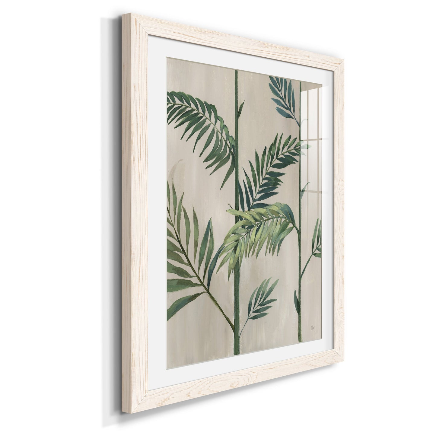 Modern Fronds II - Premium Framed Print - Distressed Barnwood Frame - Ready to Hang