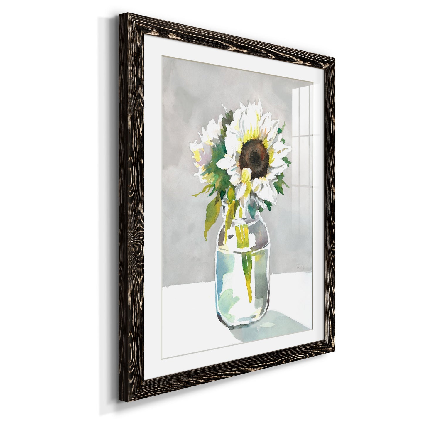 Sunflower I - Premium Framed Print - Distressed Barnwood Frame - Ready to Hang