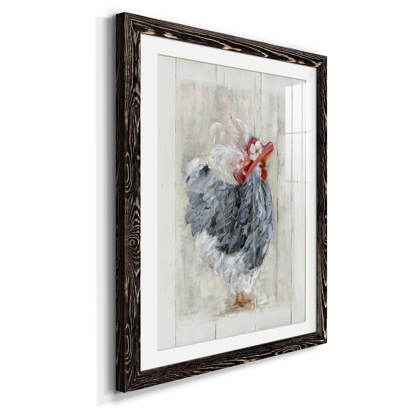 Sunday Best Hen - Premium Framed Print - Distressed Barnwood Frame - Ready to Hang