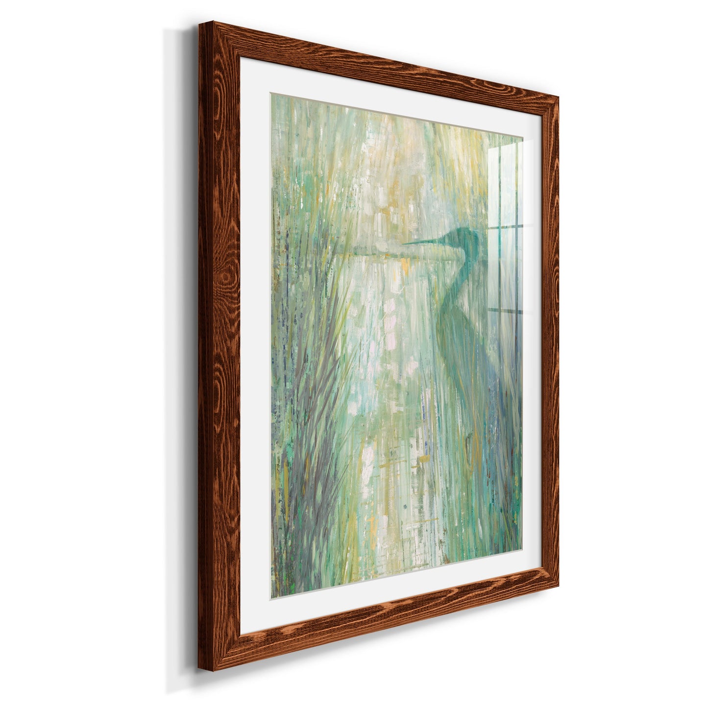 Morning Egret II - Premium Framed Print - Distressed Barnwood Frame - Ready to Hang