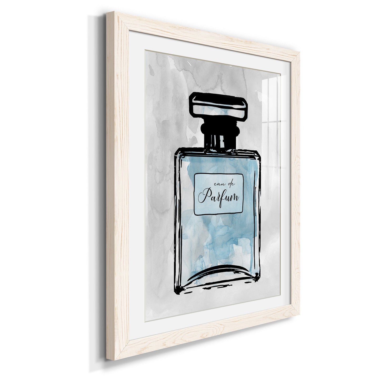 Blue Wash Perfume - Premium Framed Print - Distressed Barnwood Frame - Ready to Hang