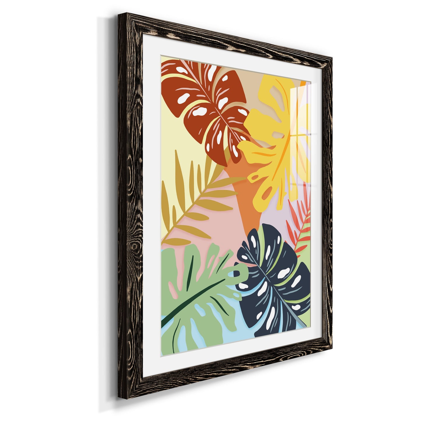 Tropical Foliage II - Premium Framed Print - Distressed Barnwood Frame - Ready to Hang