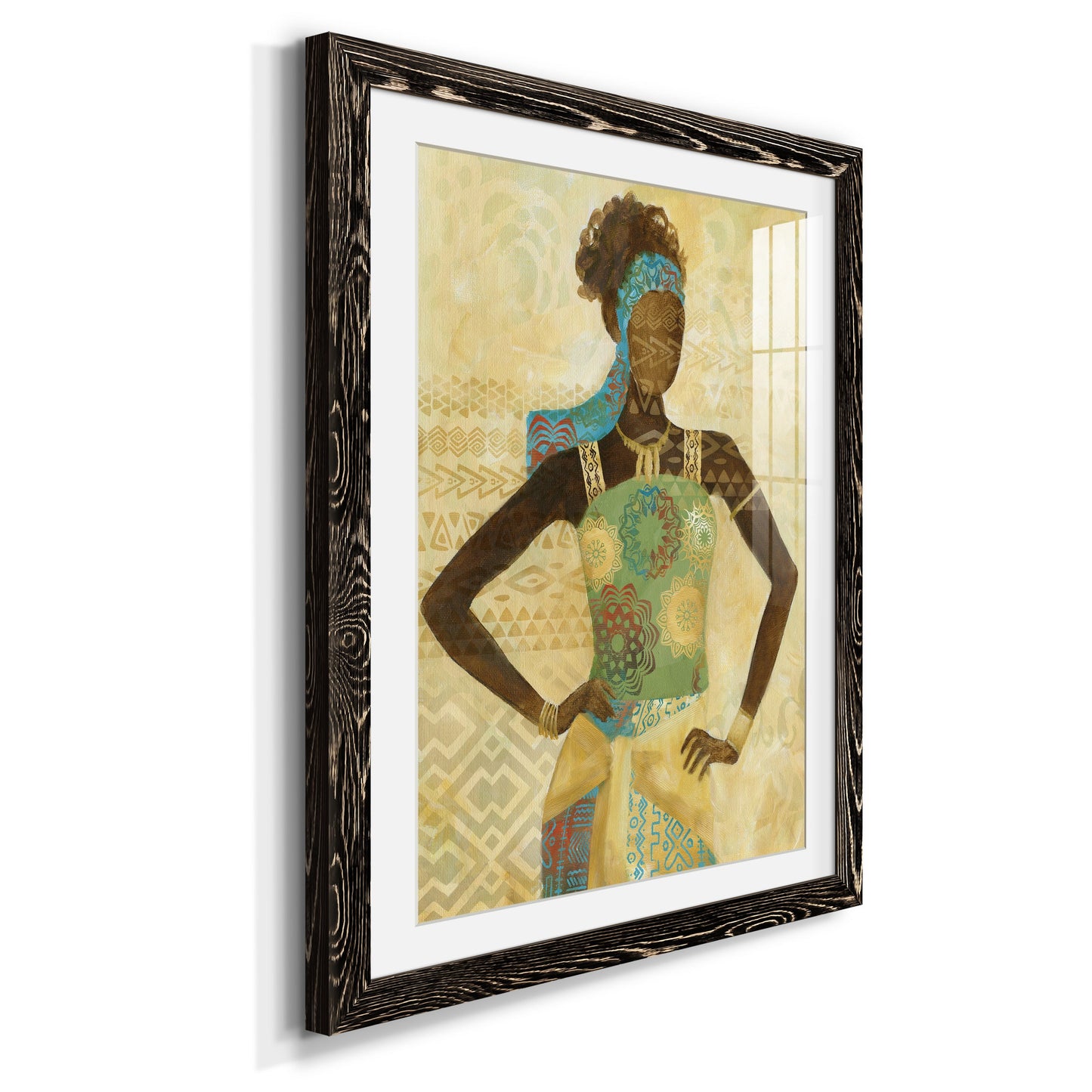 Tribal Vision I - Premium Framed Print - Distressed Barnwood Frame - Ready to Hang