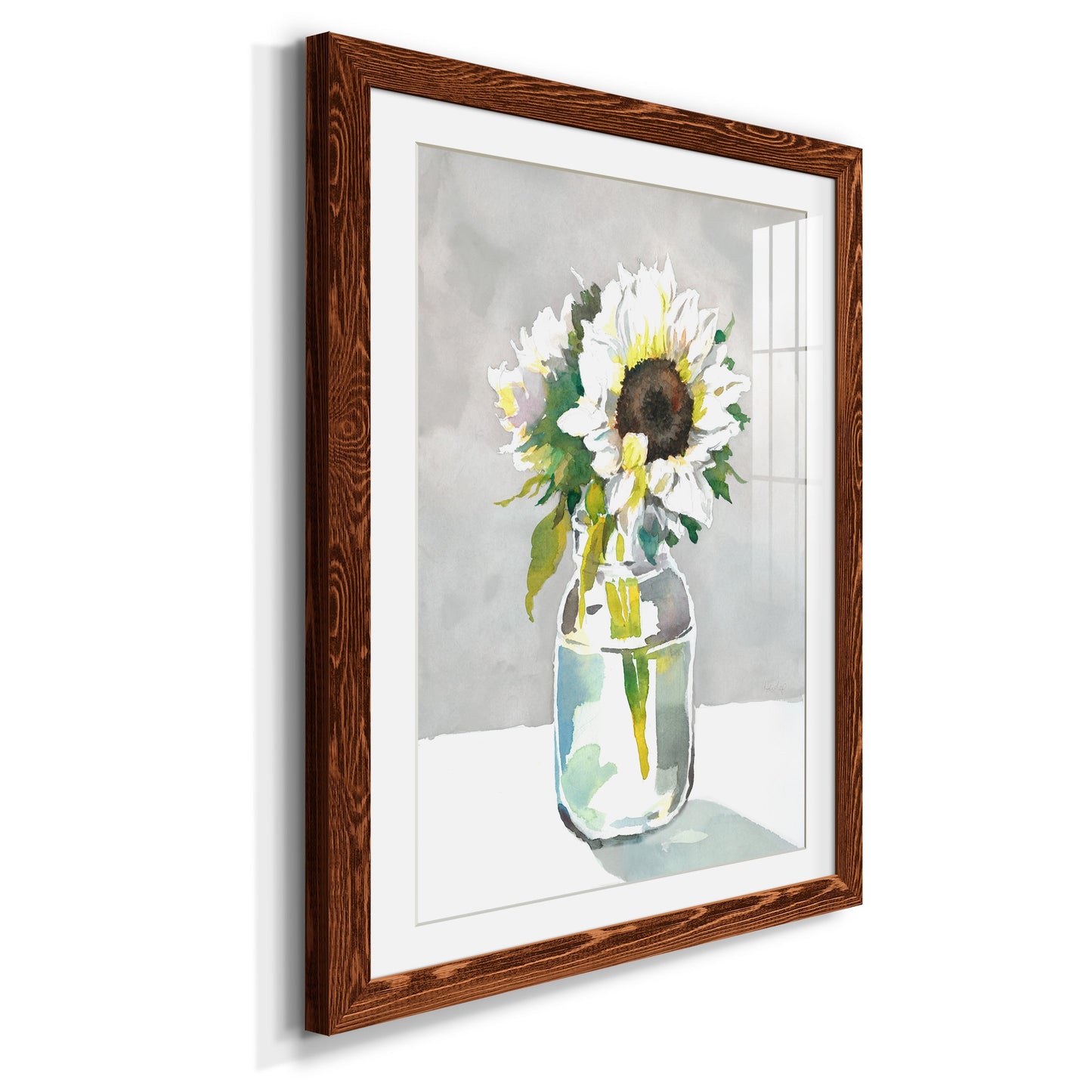 Sunflower I - Premium Framed Print - Distressed Barnwood Frame - Ready to Hang