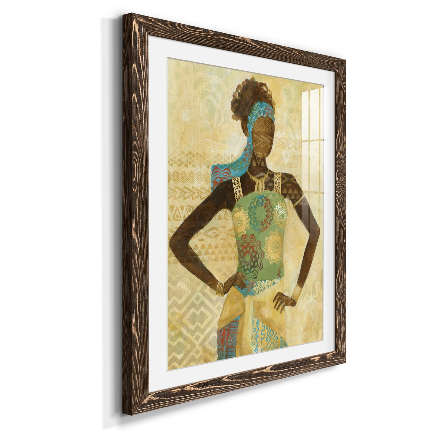 Tribal Vision I - Premium Framed Print - Distressed Barnwood Frame - Ready to Hang