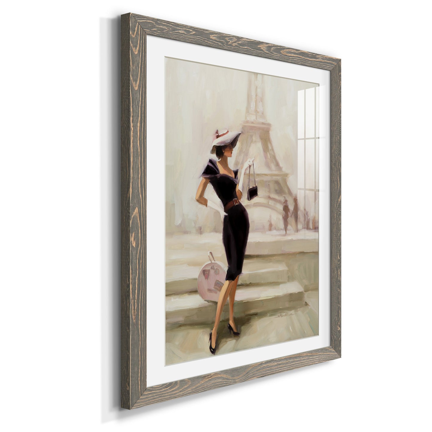 Love, From Paris - Premium Framed Print - Distressed Barnwood Frame - Ready to Hang