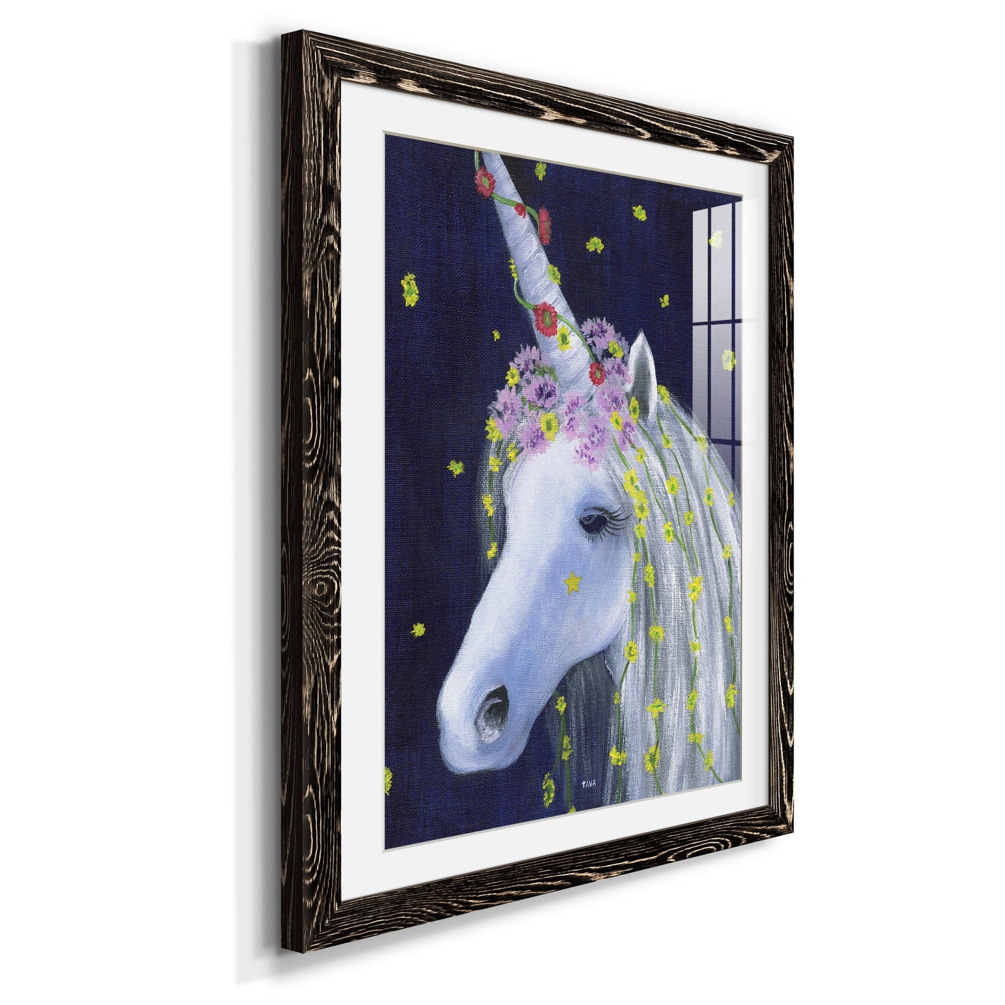 Unicorn IV - Premium Framed Print - Distressed Barnwood Frame - Ready to Hang