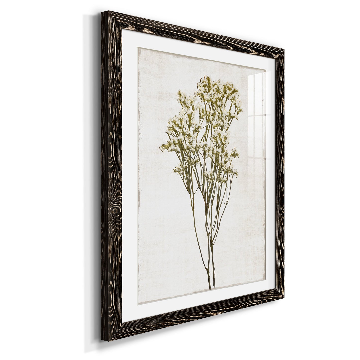 Farmhouse Pressed Flower II - Barnwood Framed Art Print