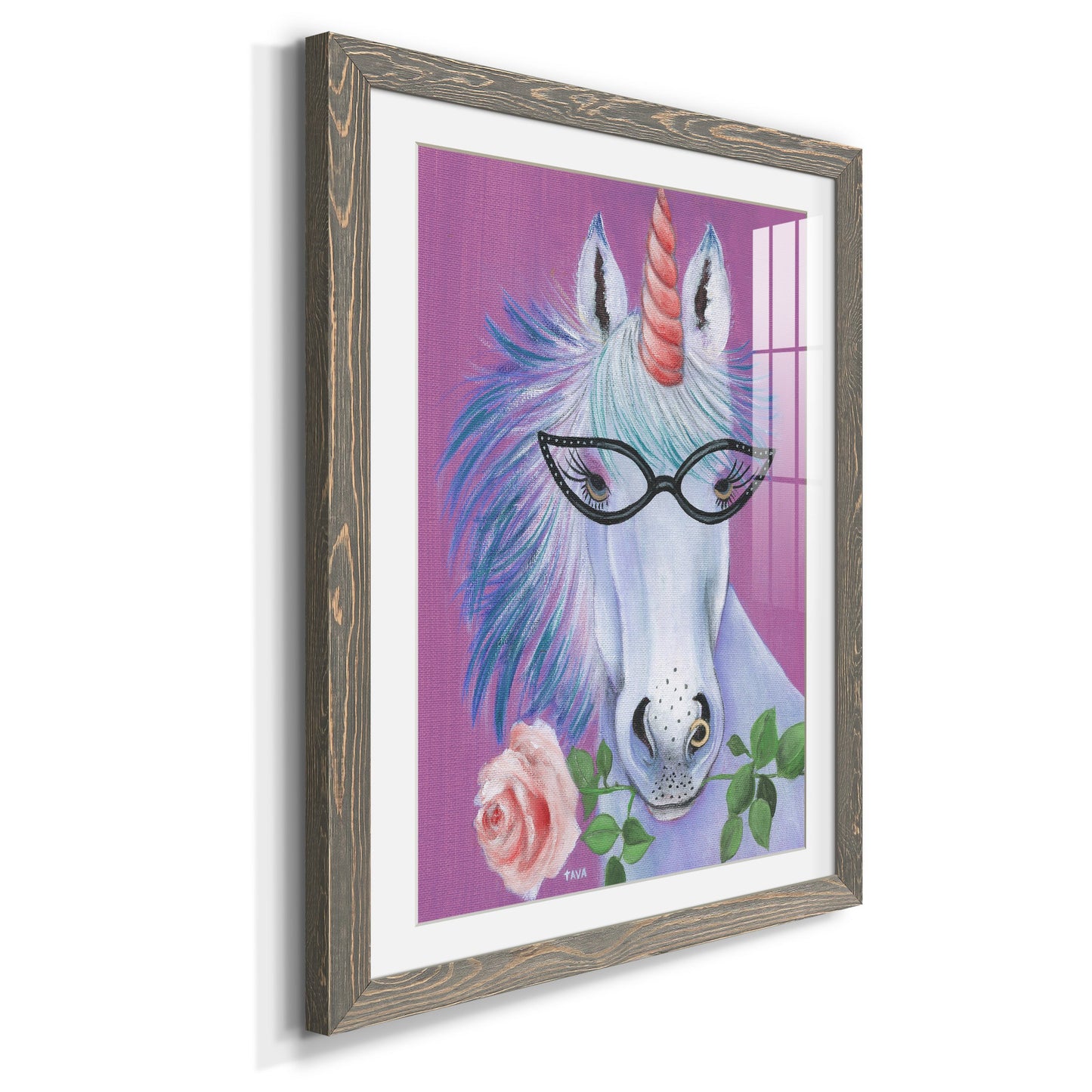 Unicorn III - Premium Framed Print - Distressed Barnwood Frame - Ready to Hang