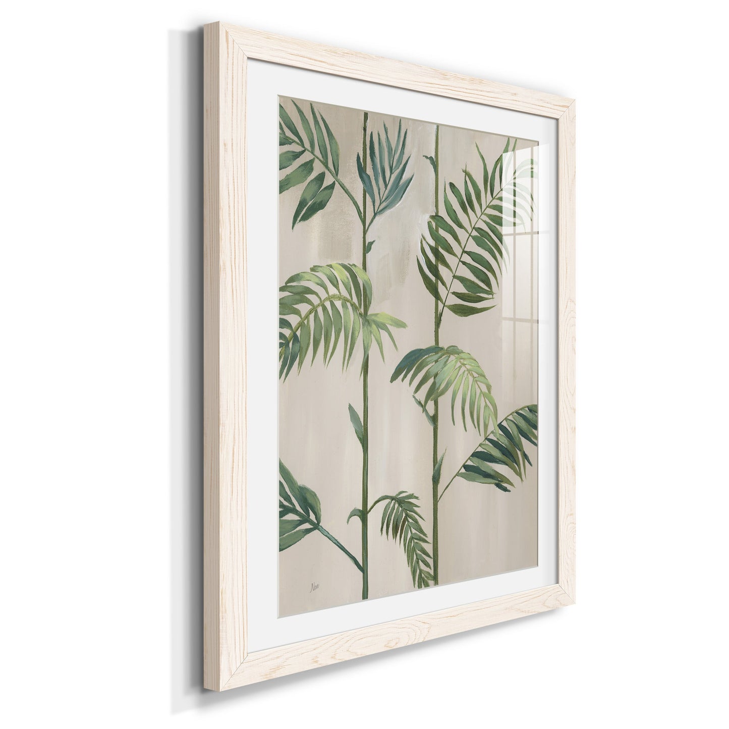 Modern Fronds I - Premium Framed Print - Distressed Barnwood Frame - Ready to Hang