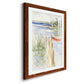 Sketchy Pier - Barnwood Framed Art Print