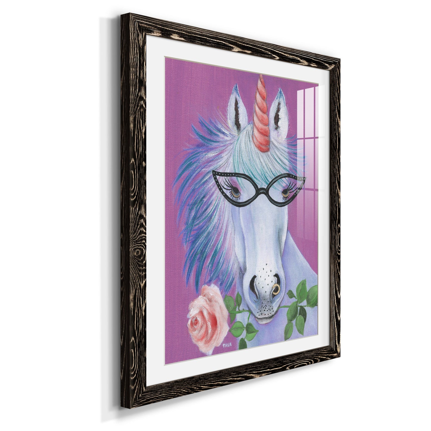 Unicorn III - Premium Framed Print - Distressed Barnwood Frame - Ready to Hang