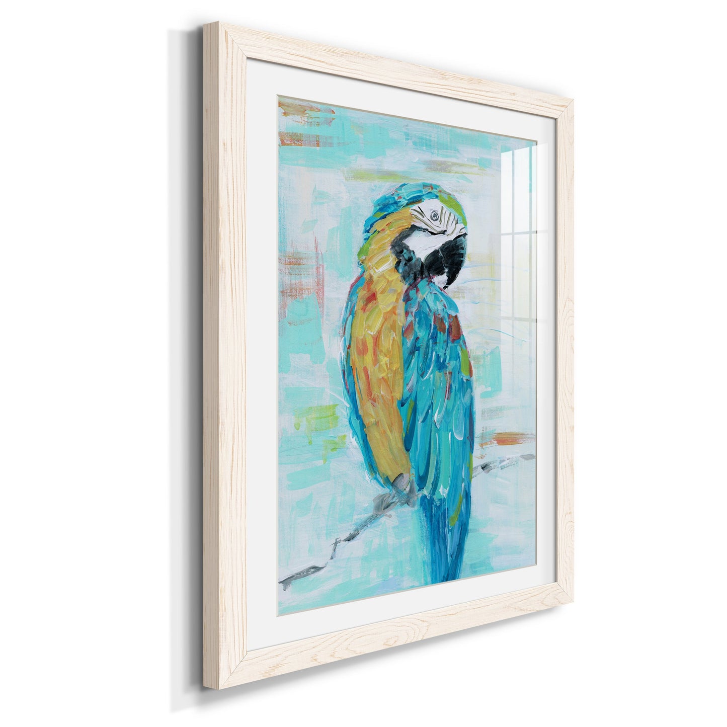 Island Parrot I - Premium Framed Print - Distressed Barnwood Frame - Ready to Hang