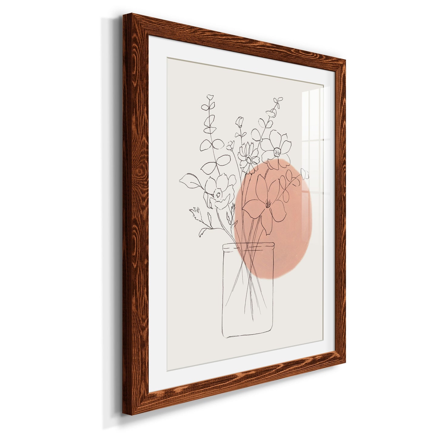 Contemporary Wildflower Bouquet - Premium Framed Print - Distressed Barnwood Frame - Ready to Hang