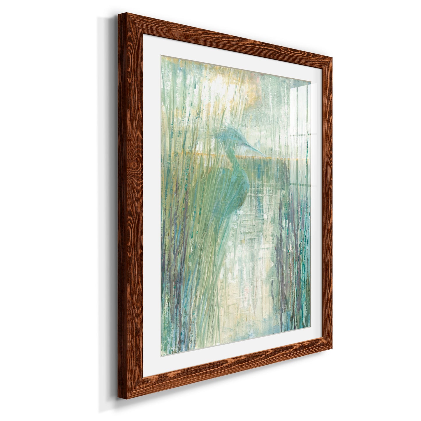 Morning Egret I - Premium Framed Print - Distressed Barnwood Frame - Ready to Hang