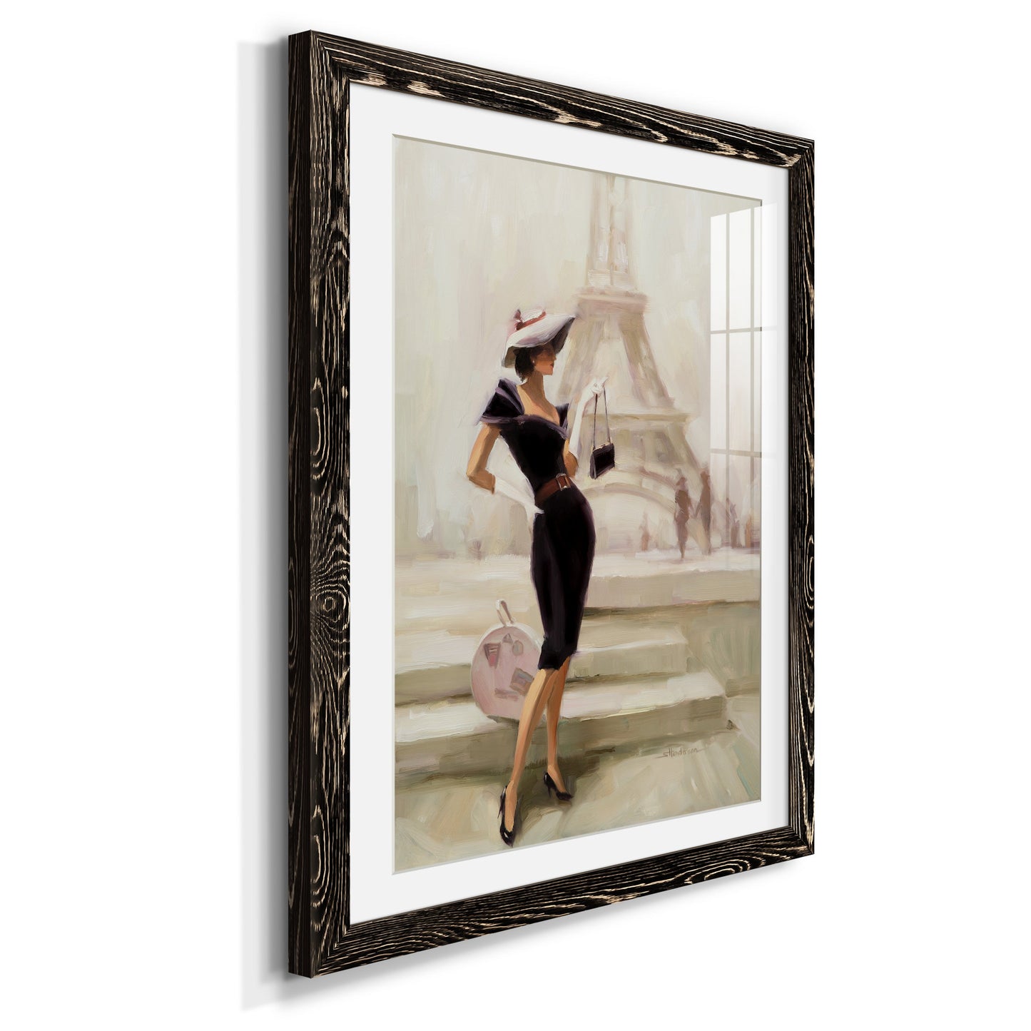 Love, From Paris - Premium Framed Print - Distressed Barnwood Frame - Ready to Hang