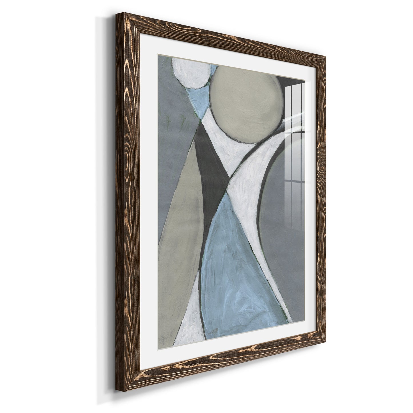 A Soft Jeweled Geometric II - Premium Framed Print - Distressed Barnwood Frame - Ready to Hang