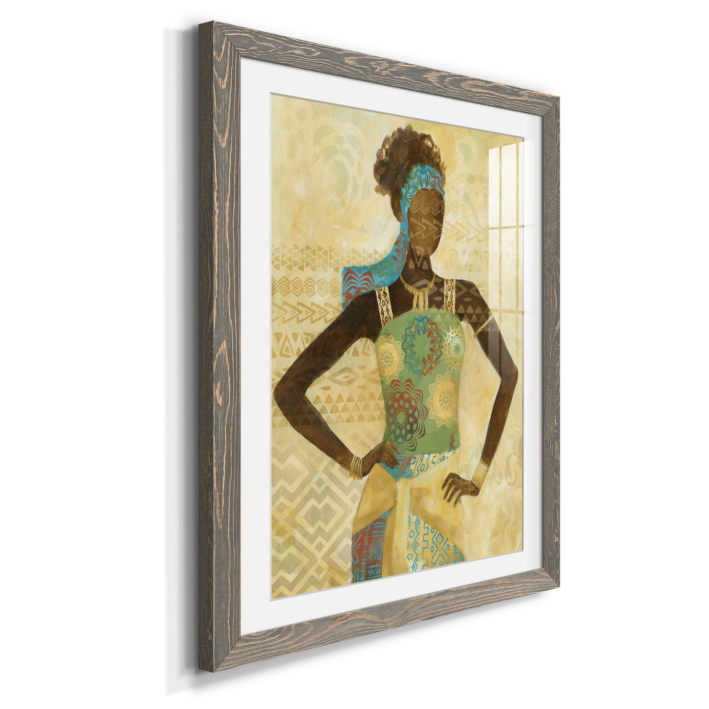 Tribal Vision I - Premium Framed Print - Distressed Barnwood Frame - Ready to Hang