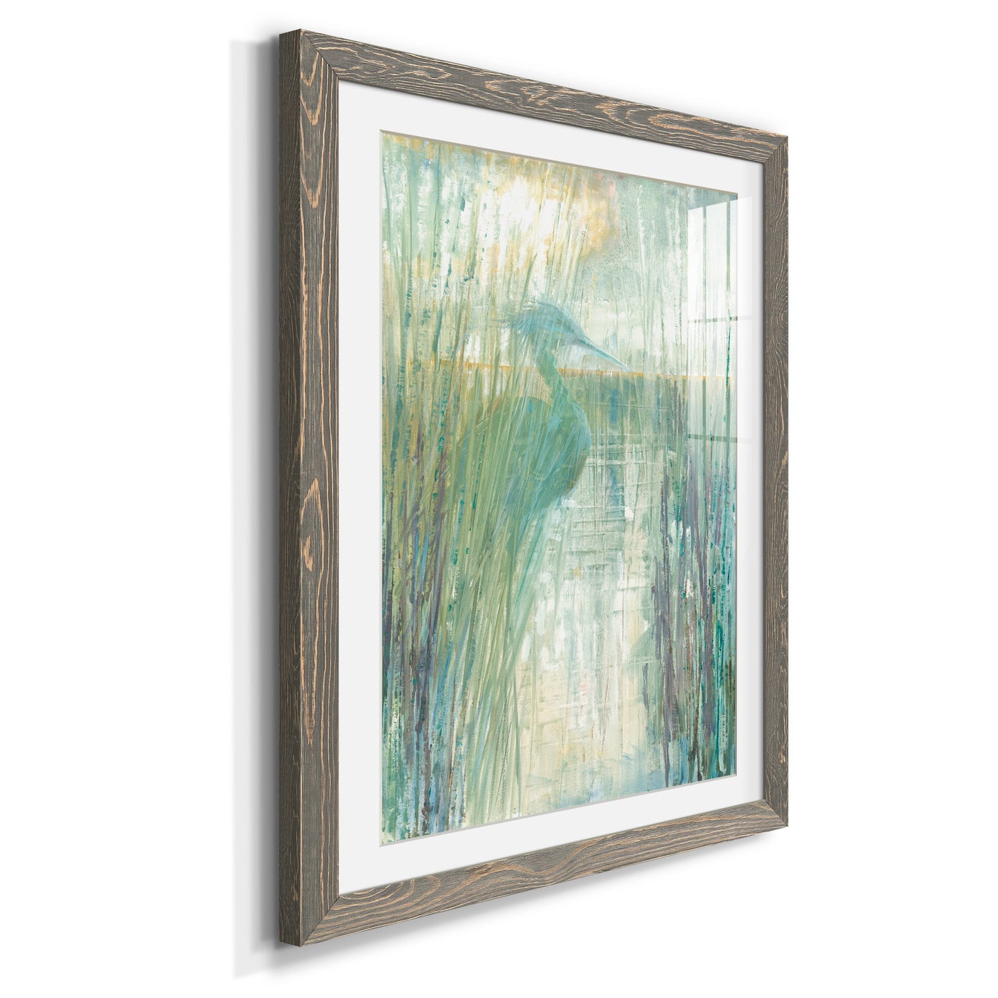 Morning Egret I - Premium Framed Print - Distressed Barnwood Frame - Ready to Hang