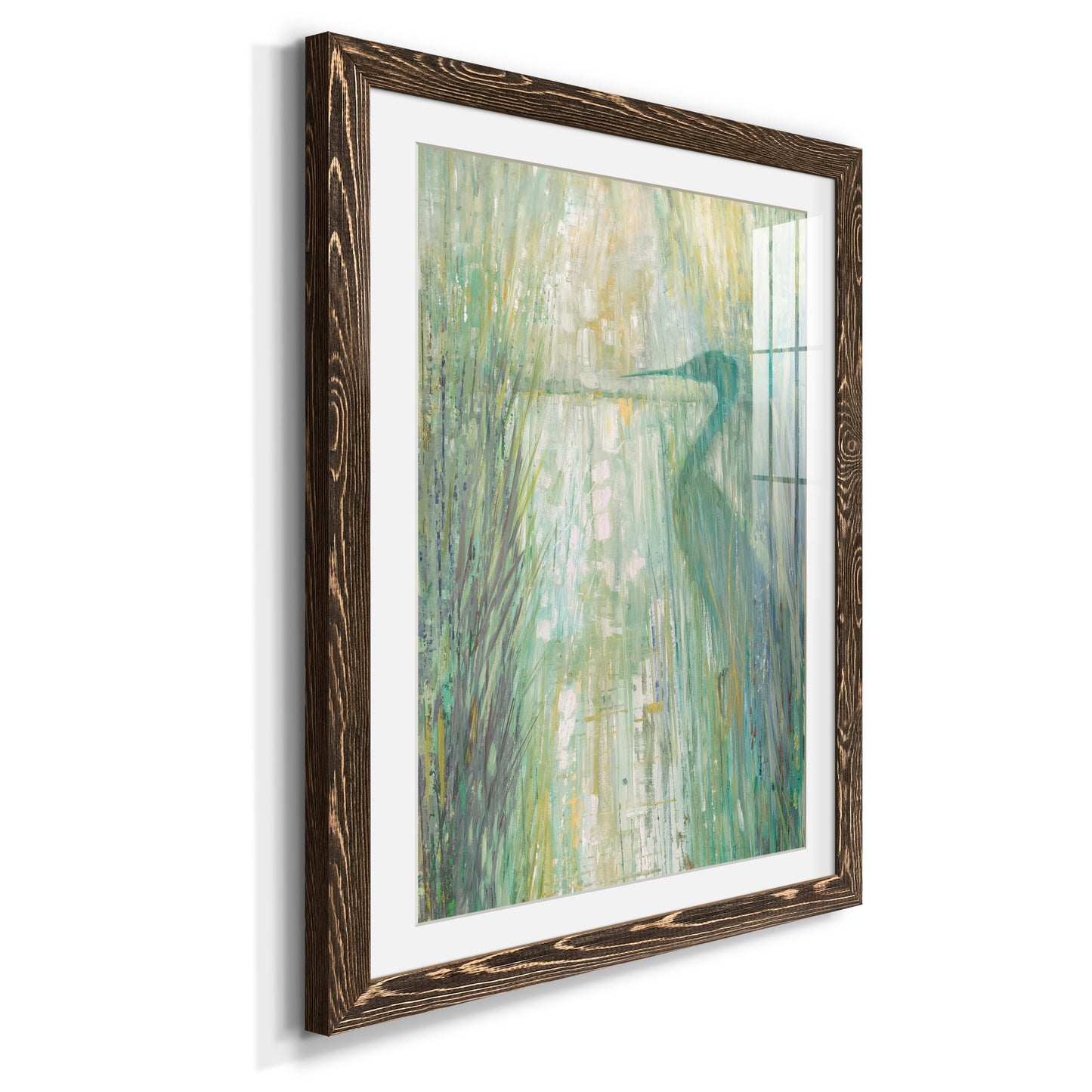 Morning Egret II - Premium Framed Print - Distressed Barnwood Frame - Ready to Hang