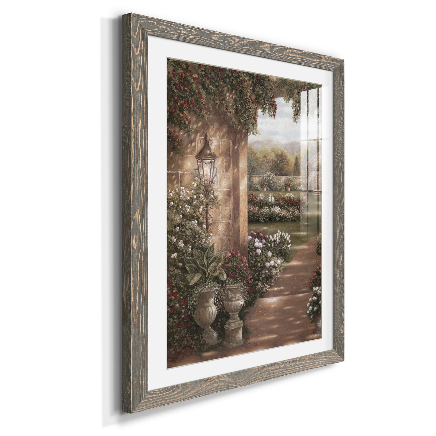 Evening in the Conservatory - Premium Framed Print - Distressed Barnwood Frame - Ready to Hang