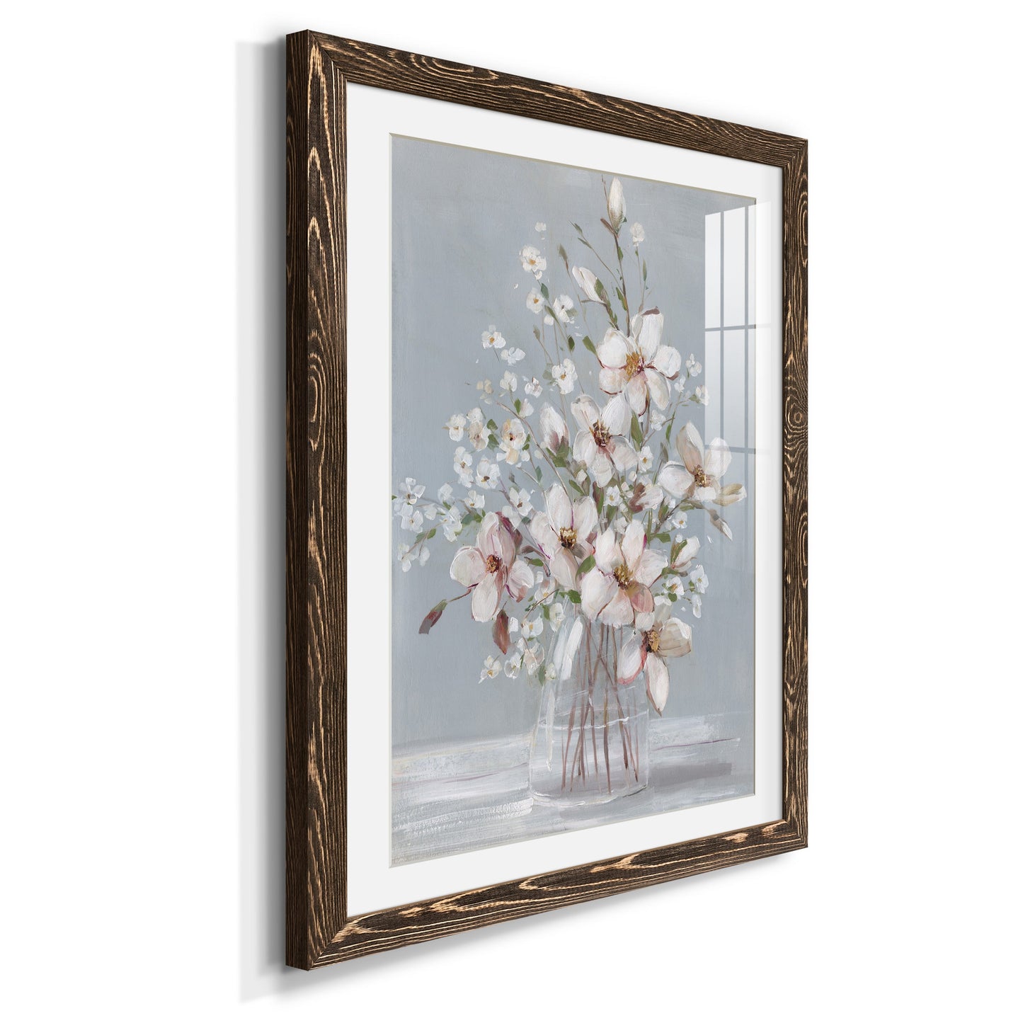 Magnolia Romance - Premium Framed Print - Distressed Barnwood Frame - Ready to Hang