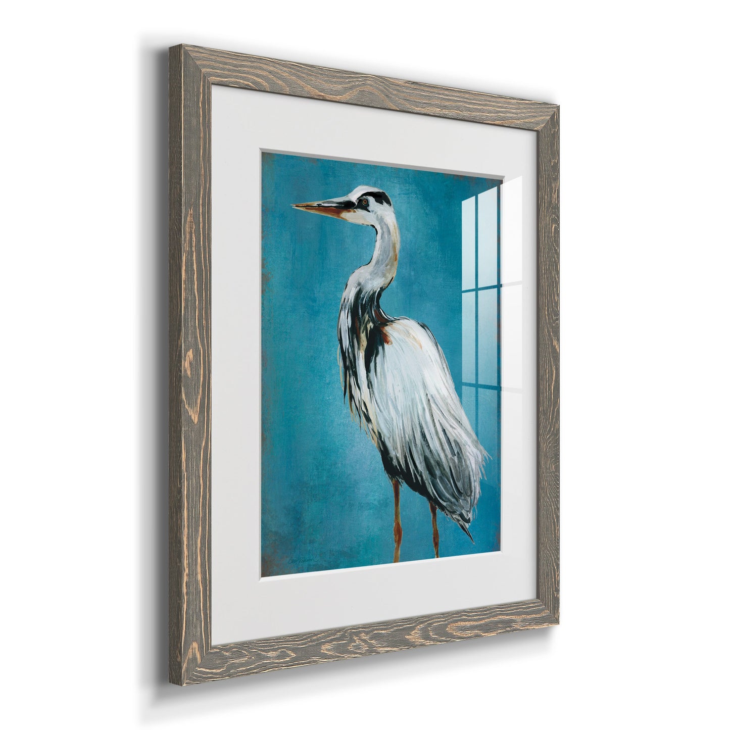 Great Blue Heron II - Barnwood Framed Art Print