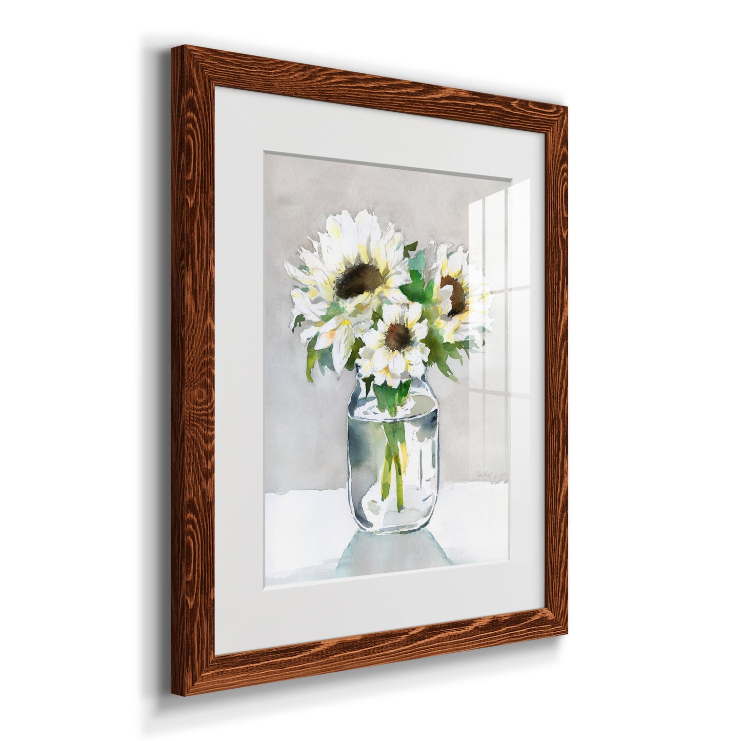 Sunflower II - Premium Framed Print - Distressed Barnwood Frame - Ready to Hang