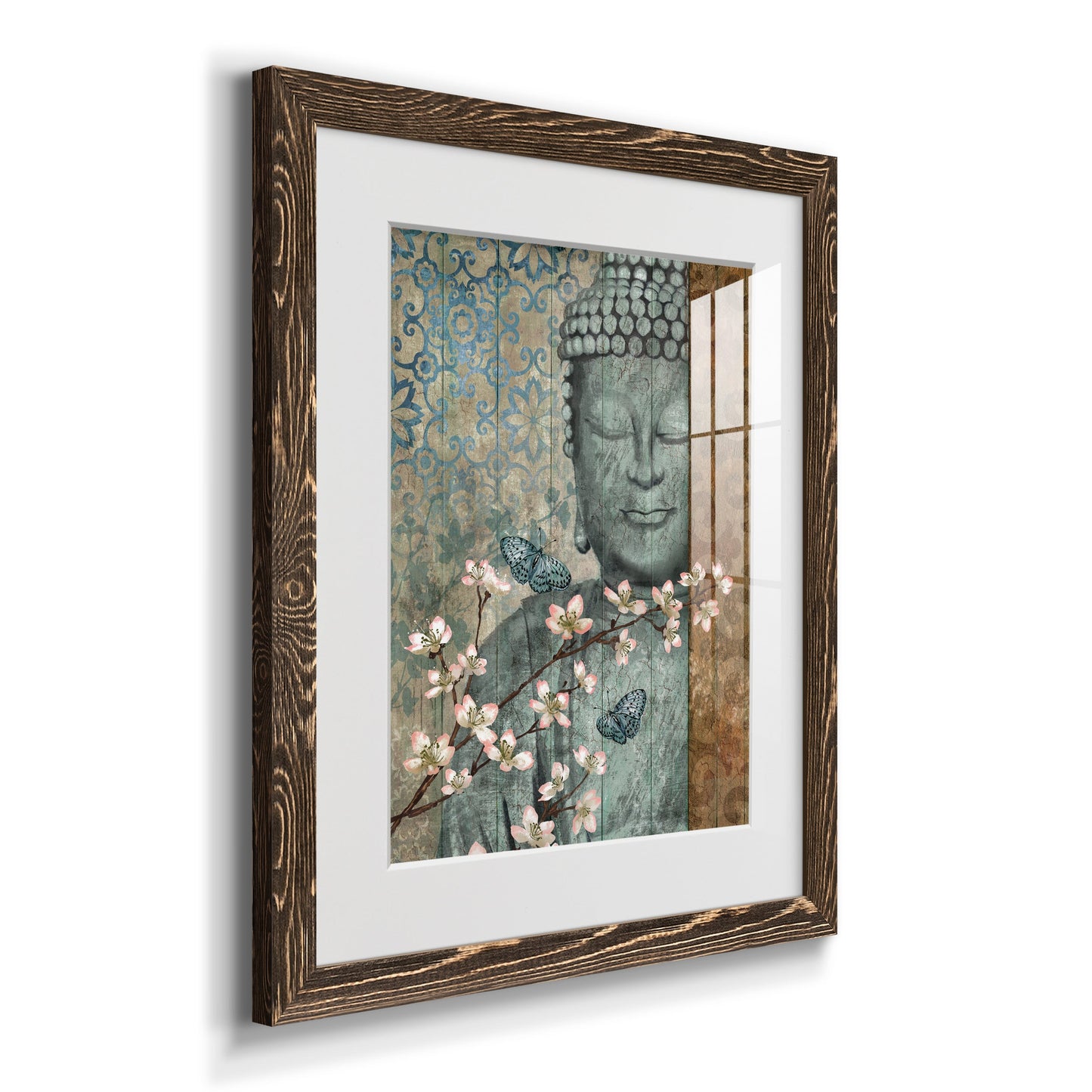 Buddha - Premium Framed Print - Distressed Barnwood Frame - Ready to Hang