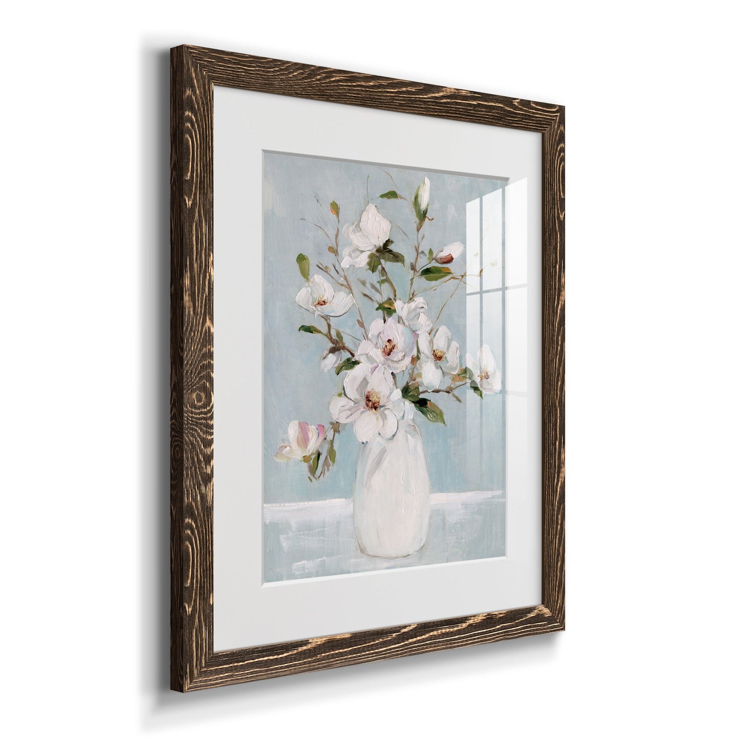 Magnolia Charm - Premium Framed Print - Distressed Barnwood Frame - Ready to Hang