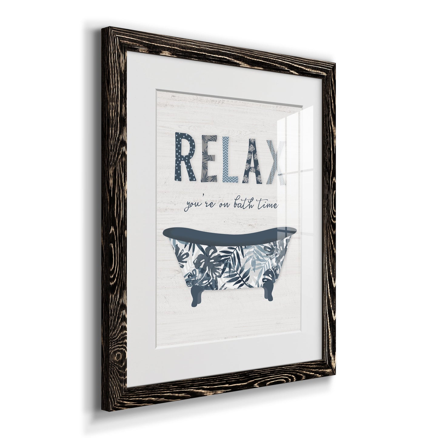 Palm Bath I - Barnwood Framed Art Print