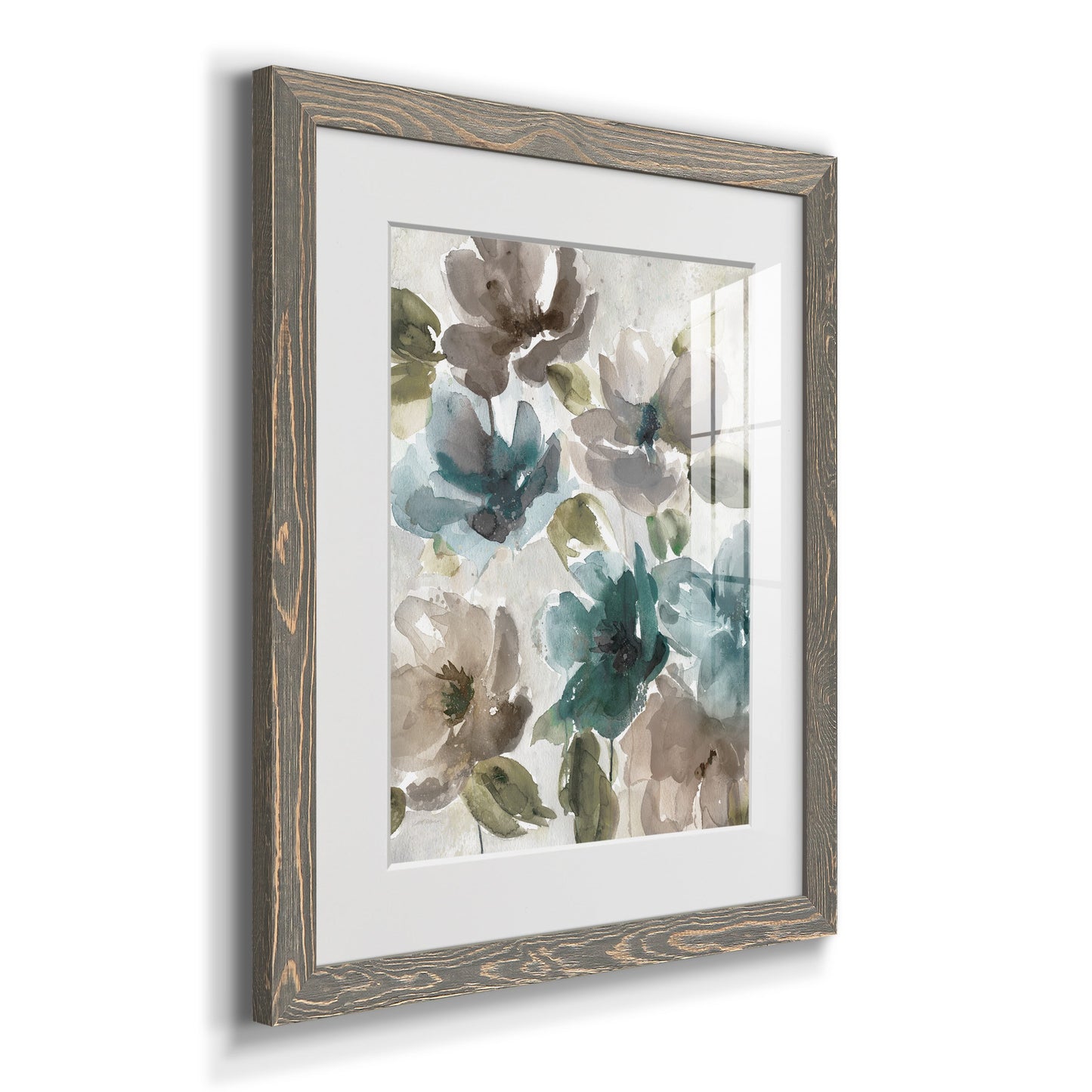 Topaz Garden I - Barnwood Framed Art Print