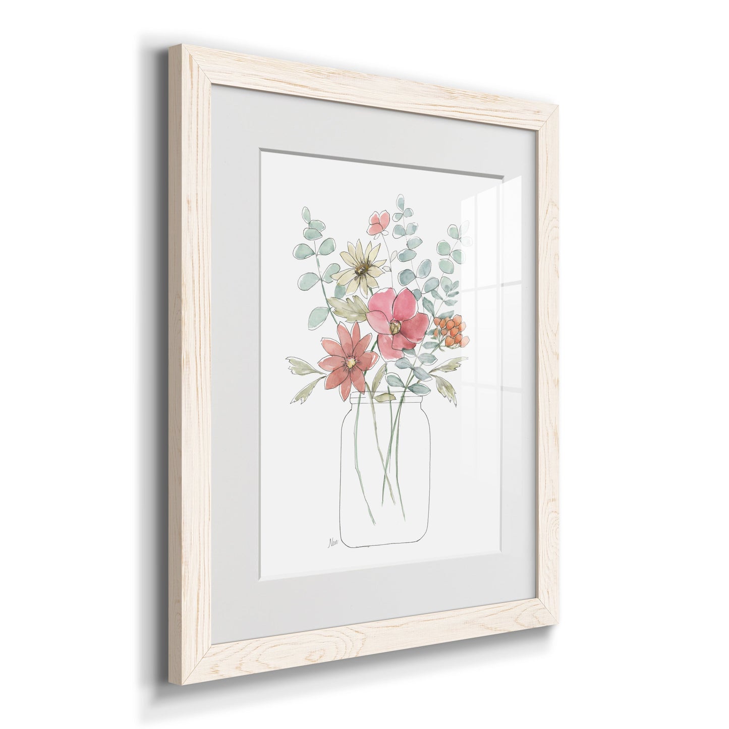 Whimsical Wildflowers II - Premium Framed Print - Distressed Barnwood Frame - Ready to Hang