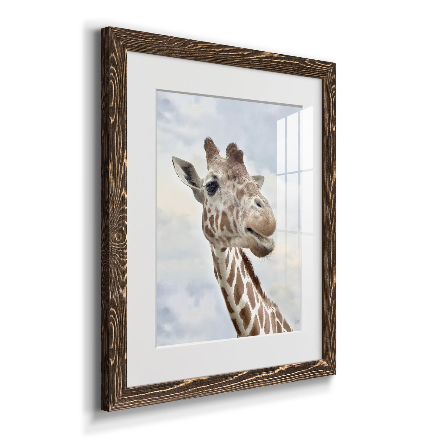 Smiley - Premium Framed Print - Distressed Barnwood Frame - Ready to Hang