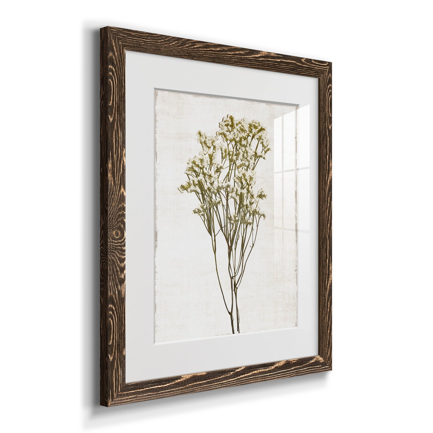 Farmhouse Pressed Flower II - Barnwood Framed Art Print