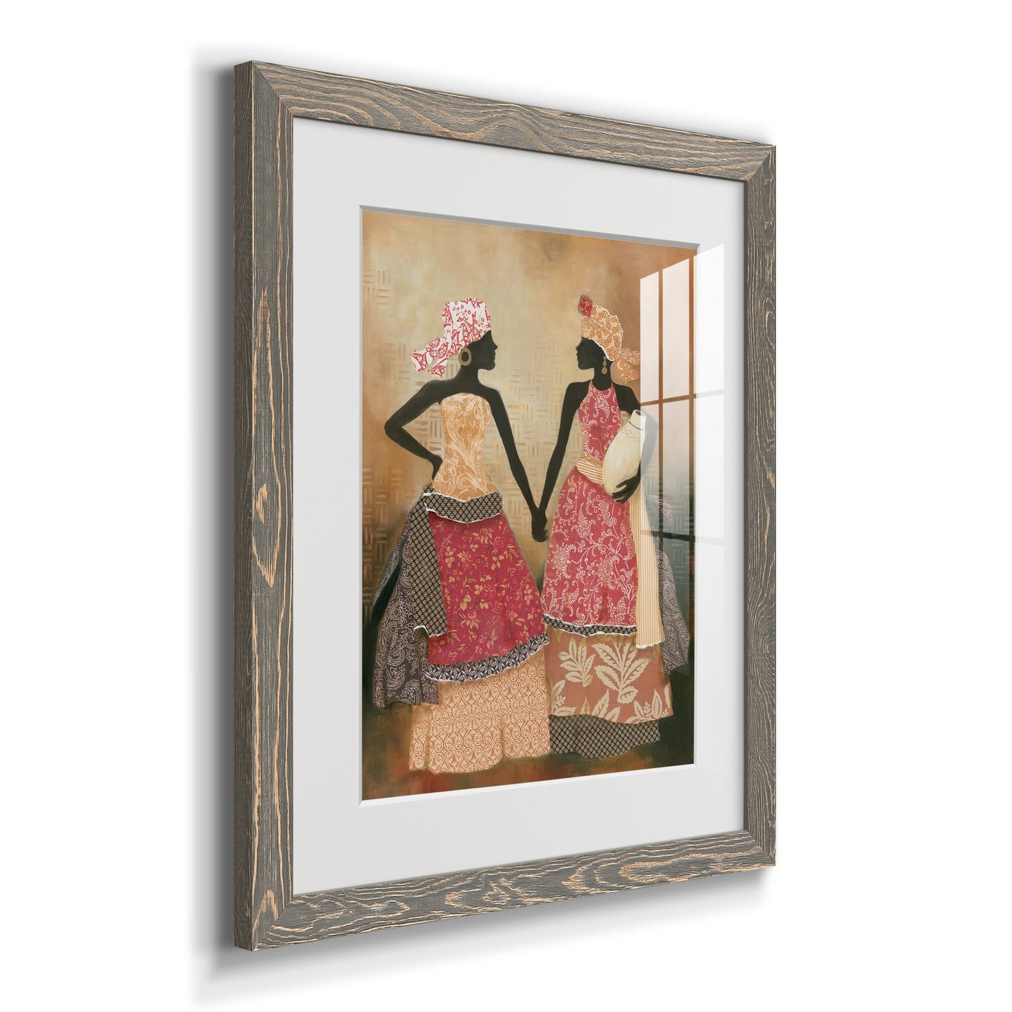 Village Women I - Premium Framed Print - Distressed Barnwood Frame - Ready to Hang