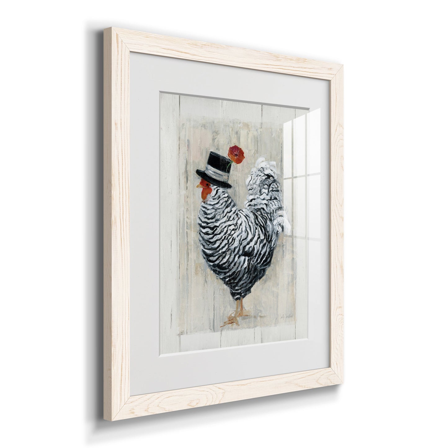 Sunday Best Rooster - Premium Framed Print - Distressed Barnwood Frame - Ready to Hang