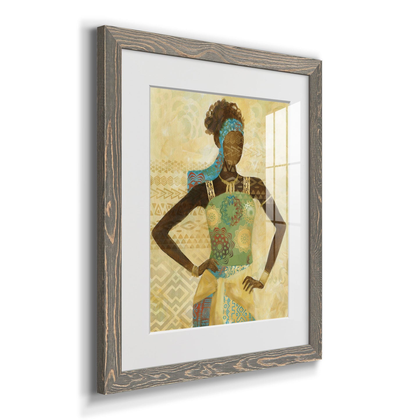 Tribal Vision I - Premium Framed Print - Distressed Barnwood Frame - Ready to Hang