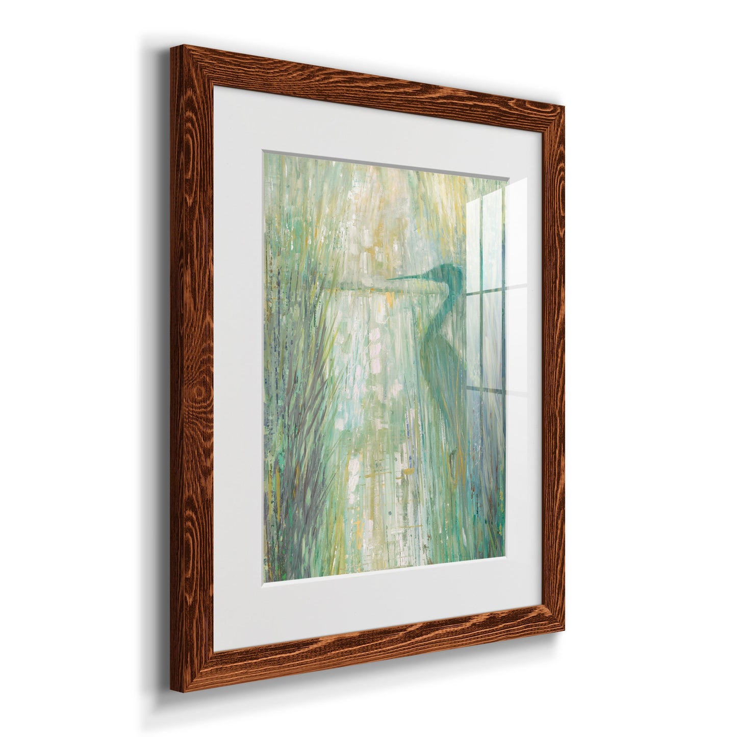 Morning Egret II - Premium Framed Print - Distressed Barnwood Frame - Ready to Hang