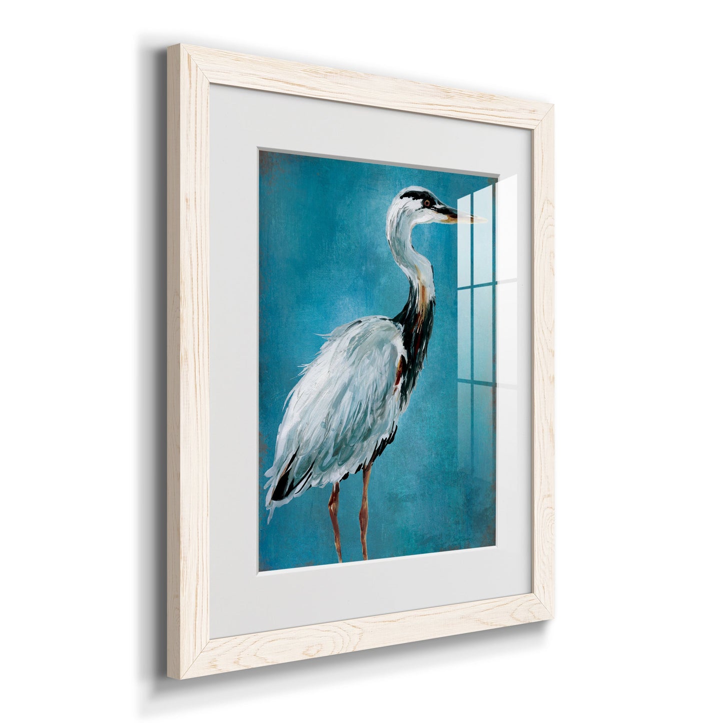 Great Blue Heron I - Premium Framed Print - Distressed Barnwood Frame - Ready to Hang