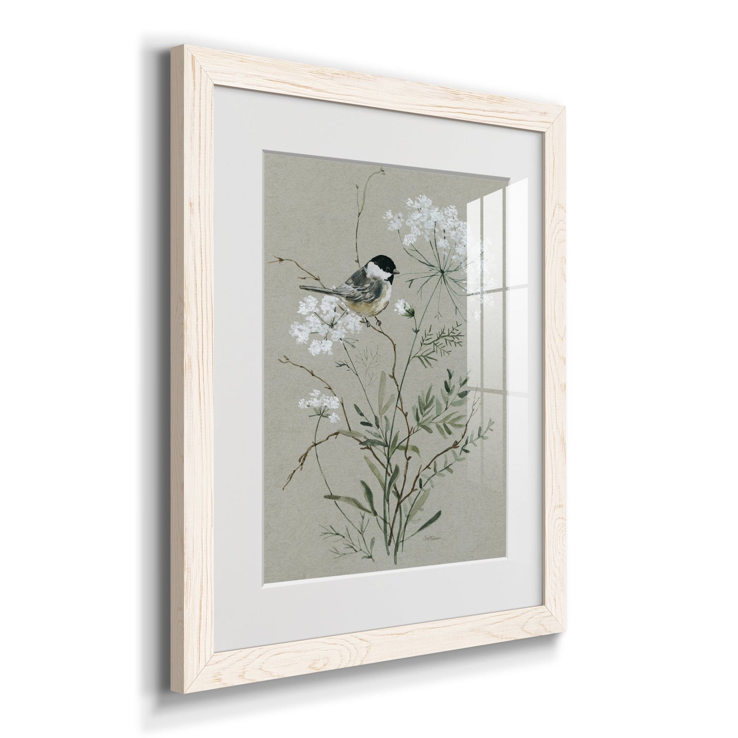 Bouquet of Grace Bird I - Barnwood Framed Art Print