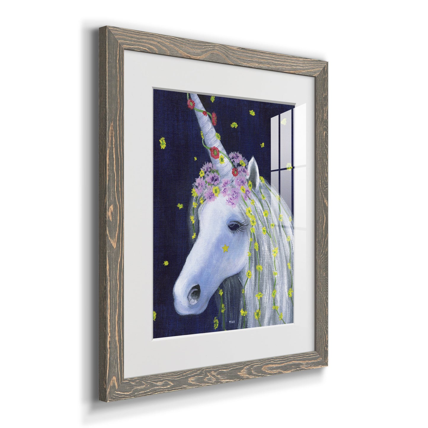 Unicorn IV - Premium Framed Print - Distressed Barnwood Frame - Ready to Hang