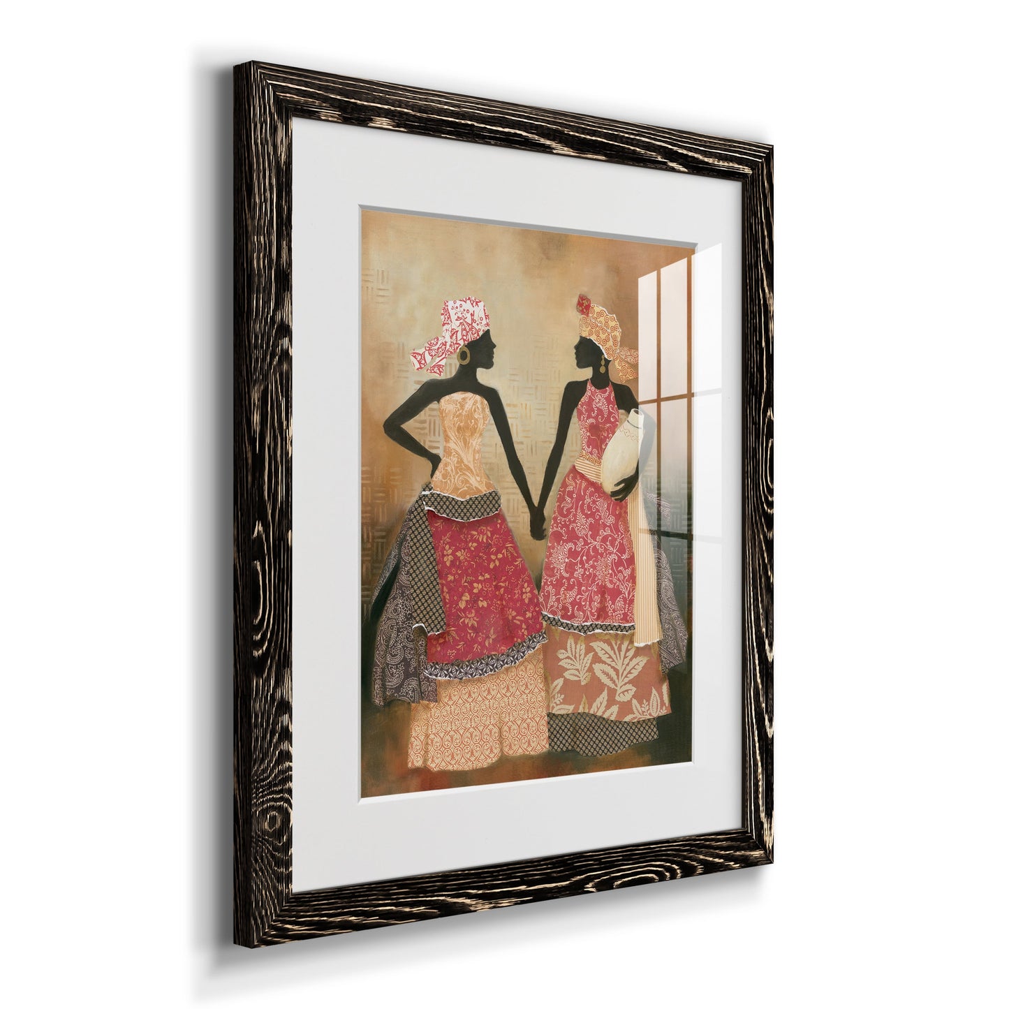 Village Women I - Premium Framed Print - Distressed Barnwood Frame - Ready to Hang