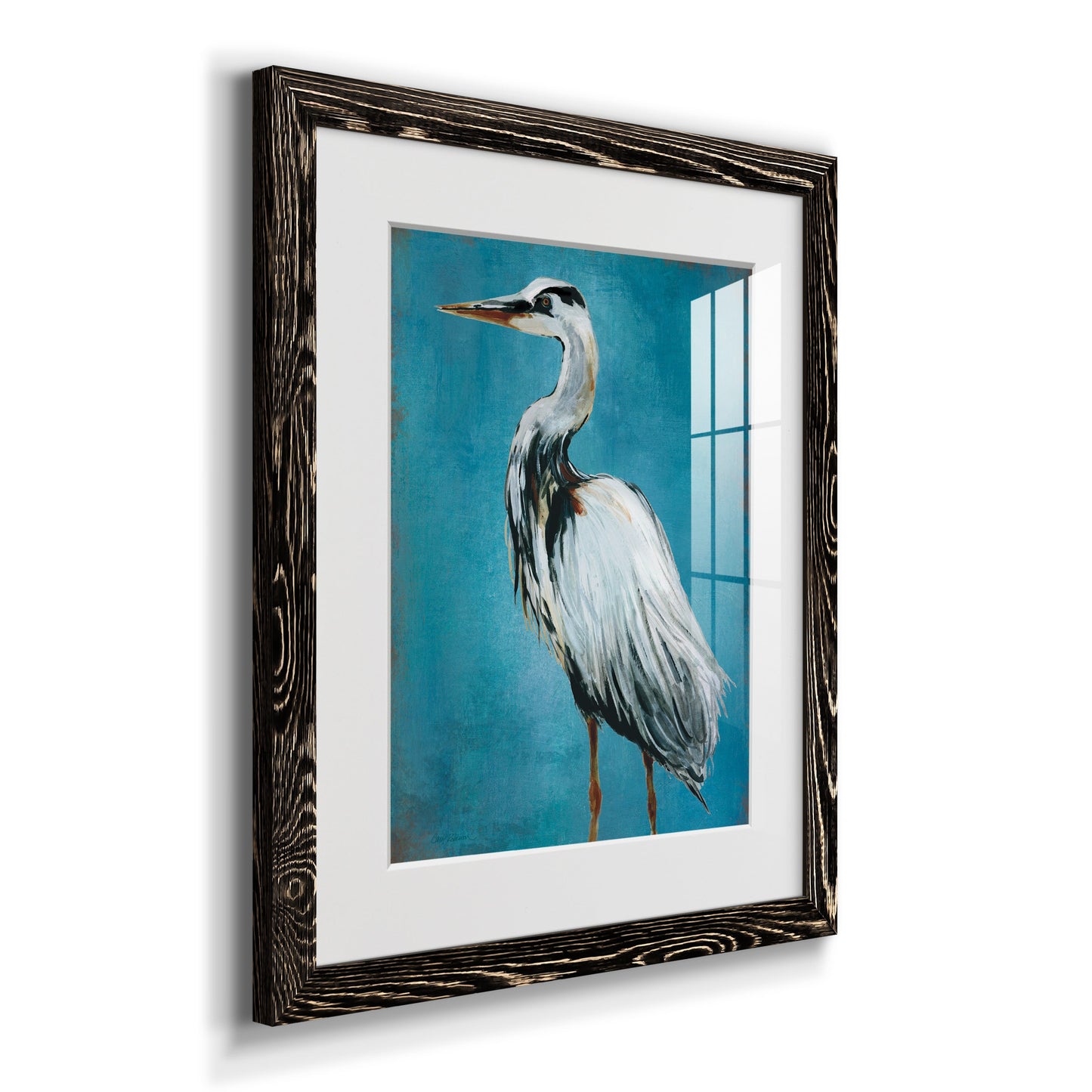 Great Blue Heron II - Barnwood Framed Art Print