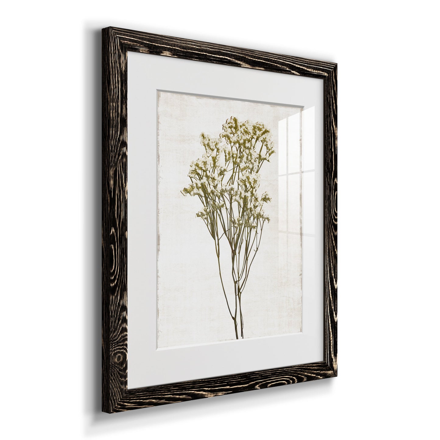 Farmhouse Pressed Flower II - Barnwood Framed Art Print